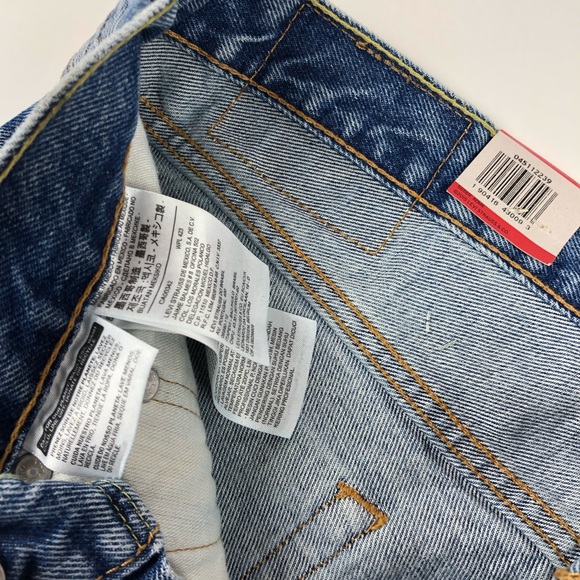 Levis 511 Slim Fit Distressed Blue Jeans 36x34 - Picture 7 of 8